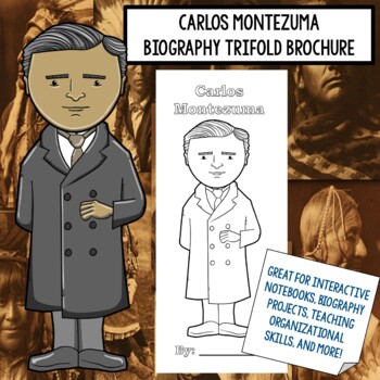 Preview of Carlos Montezuma Biography Trifold Graphic Organizer