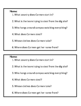 Carmen Sandiego Season 1 Episode 2 by Snapchats of a Teacher | TPT