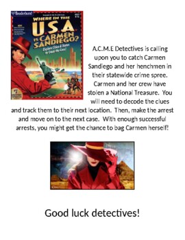 Preview of Carmen Sandiego Weeks 1-4