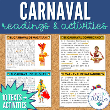 Preview of Carnaval Readings in Spanish & English - 10 Celebrations in Latin America