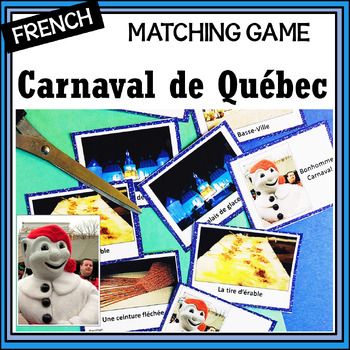 Preview of French Canada Carnaval de Québec/Winter Carnival Matching Game-Francophonie
