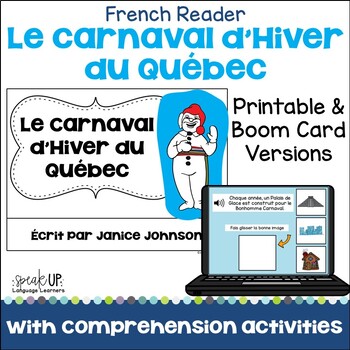 Preview of Carnaval de Québec - d’Hiver du Québec French Reader Print & Boom Cards Audio