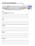 Carnaval de Québec - Double Verb Construction Worksheet