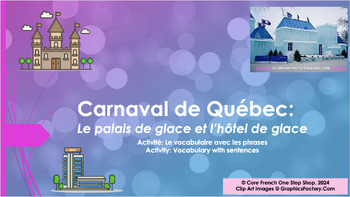 Preview of Carnaval de Québec: Ice Palace & Ice Hotel Vocabulary PowerPoint Activity
