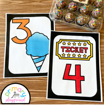 Carnival Cake Walk Numbers by Primary Playground TPT