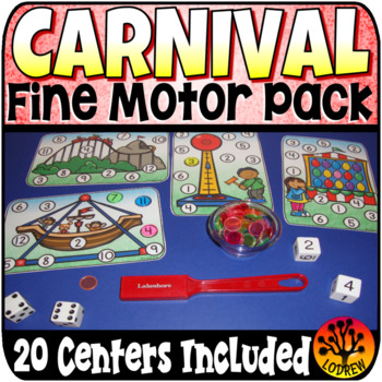 Preview of Carnival Centers Fine Motor Centers Amusement Park Activities