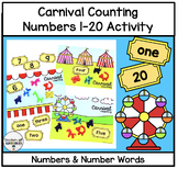 Carnival Counting 1-20 Math Activity - Numbers & Number Words