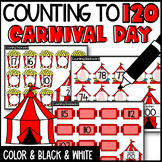 Carnival Themed Counting to 120 Math Center Circus Theme