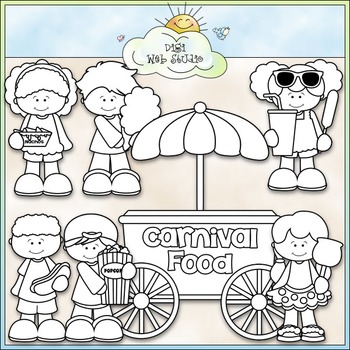 carnival clip art black and white cotton candy
