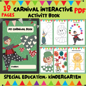 Preview of Carnival Interactive Activities| Fun Independent Work for Math Centers Preschool