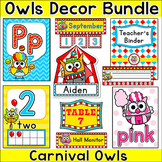 Circus Owls Carnival Theme Classroom Decor Pack