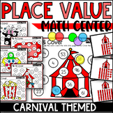 Carnival Place Value Math Mats Flip and Cover Tens and Ones