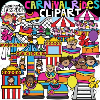 Preview of Carnival Rides Clipart {Amusement Park Clipart}