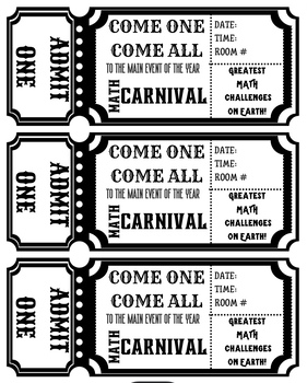 Carnival Tickets - Partially Editable by Cute as Pi