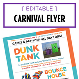 Carnival and Dunk Tank Flyer - Editable Fundraiser Ad