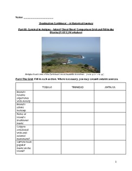 Preview of Carnival in Antigua – Comprehension Grid & Worksheet