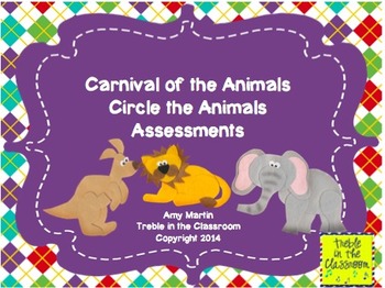 Preview of Carnival of the Animals Assessment Pack