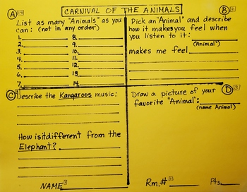 Preview of Carnival of the Animals Listening Guide/Review