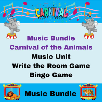 Preview of Carnival of the Animals Music Lessons, Activities and Games, Bundle
