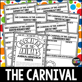 Preview of Carnival of the Animals Research Activity