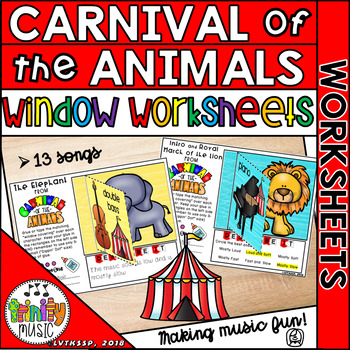 Preview of Carnival of the Animals (Window Worksheets)