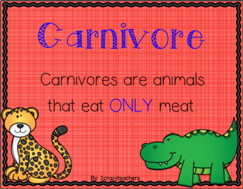 Carnivore, Herbivore, & Omnivore Craftivities and Activities by