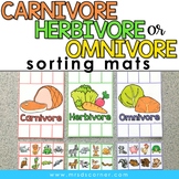 Carnivores, Herbivores, and Omnivores Sorting Mats [3 mats
