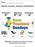 Herbivore Carnivore Omnivore Worksheet | Teachers Pay Teachers