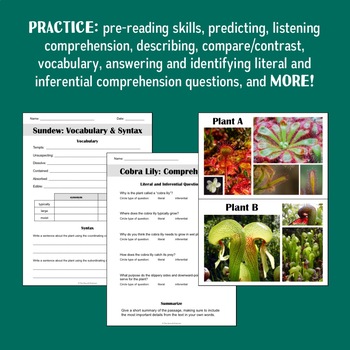 Carnivorous Plants: Activity for Mixed Speech and Language Groups