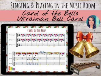 Preview of Carol of the Bells (Ukrainian Bell Carol) | SATB Voice & Orff 