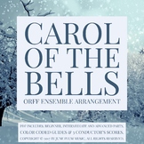 Carol of the Bells for Orff or Marimba Ensemble. 3 levels.
