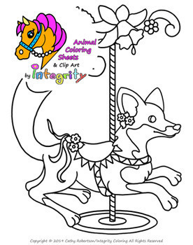 Download Carousel Animals Coloring Sheets Vol 1 Carnival Zoo 8 Fun Coloring Pages