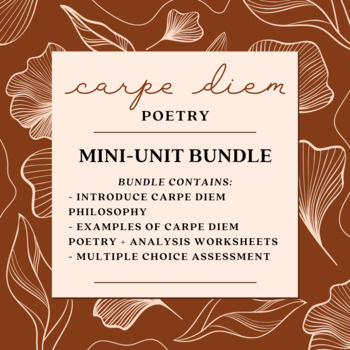 Preview of Carpe Diem/Renaissance Poetry Mini Unit! *DIGITAL WORKSHEETS* British Literature