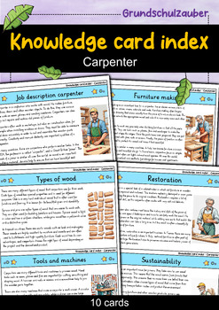 Preview of Carpenter - Knowledge card index - Professions (English)