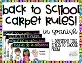 Carpet Rules in Spanish!