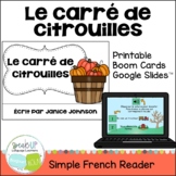 French Fall Reader & Activities Carré de citrouilles Print