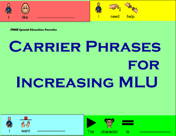 Preview of Carrier Phrases for Increasing MLU and Expanding Expressive Language
