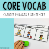 Carrier Phrases with Core Vocabulary | Sentence Strips | E