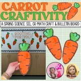 Carrot Craftivity & Bulletin Board - Retro Spring Garden Decor