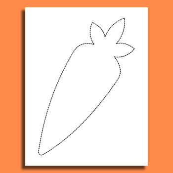 carrot template for kids