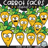 Carrot Faces Clipart {carrot clipart}