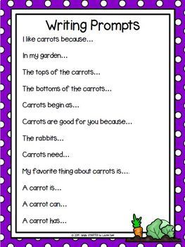 Carrot Garden Writing Cut and Paste Craftivity by Simply SMARTER by ...