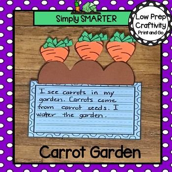 Preview of Carrot Garden Writing Cut and Paste Craftivity