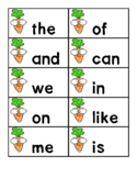 Carrot Sight Words/Number Words 1-10