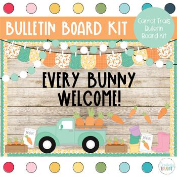 Preview of Carrot Trails - Easter -March & April Bulletin Board - Spring Bulletin Board Kit