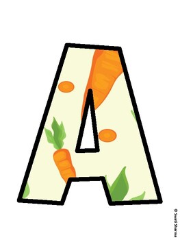 Preview of Carrots Bulletin Board Décor Kit, Carrots Bulletin Board Letters
