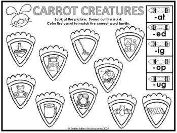 Preview of Carrots Worksheets for Easter and Spring Freebie