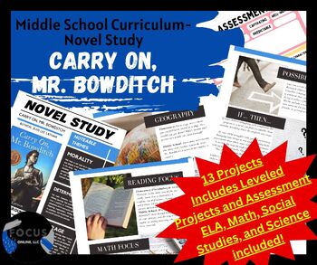 Preview of Carry On, Mr. Bowditch by Jean Lee Latham: Thematic Novel Study, Middle School