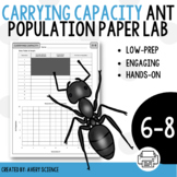 Carrying Capacity Ant Population Paper Lab