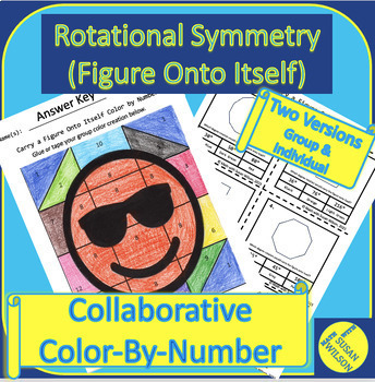 Preview of Rotational Symmetry - Individual or Group Color by Numbers
